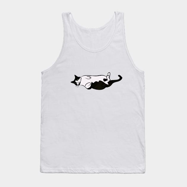 Tuxedo Cat Tank Top by Booneb